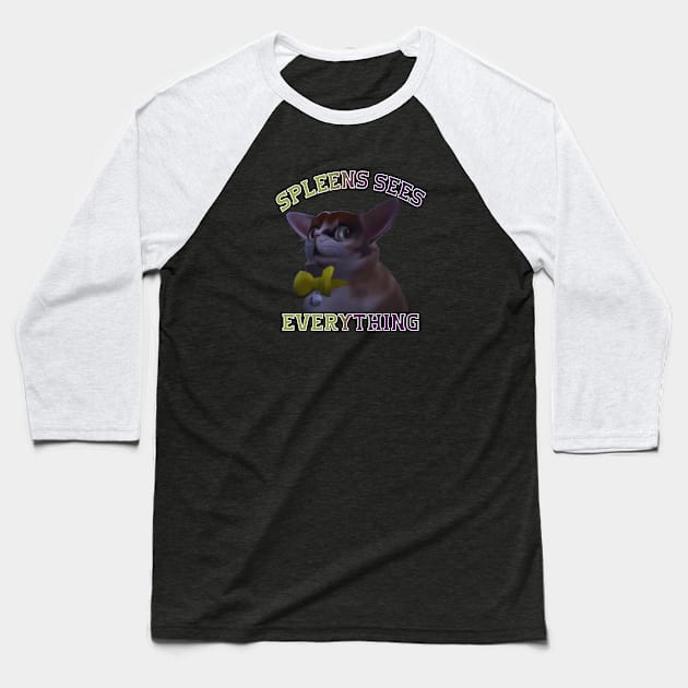 Spleens sees everything - spleens - funny cats lovers Baseball T-Shirt by Get Yours